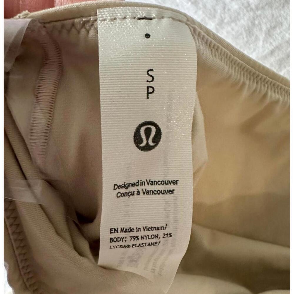 Lululemon Wundermost Nulu Long-Sleeve One-Shoulder Bodysuit Mojave Tan S NWT - Picture 6 of 6